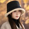 Pălărie Găleată cu Margine Brută pentru Doamne Toamnă și Iarnă Pălărie Bazin Îngroșată Piloasă Pălărie Caldă Rezistentă la Vânt pentru Exterior Nou