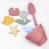 8Pcs Summer Beach Toys Kids Soft Silicone Sandbox Set Beach Game Silicone Sand Toys for Toddlers Kids Swim GameToddlers