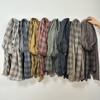 Scarf for Women Spring and Autumn Linen Plaid Scarf Enlarged Thin Long Shawl Autumn and Winter