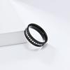 New Romantic Stainless Steel Shinny Zircon Ring for Couple Wedding Engagement Jewe