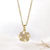 Rotating Windmill Pendant Necklace with Micro-Set Zirconia Elegant Design Fashionable and Versatile Accessory