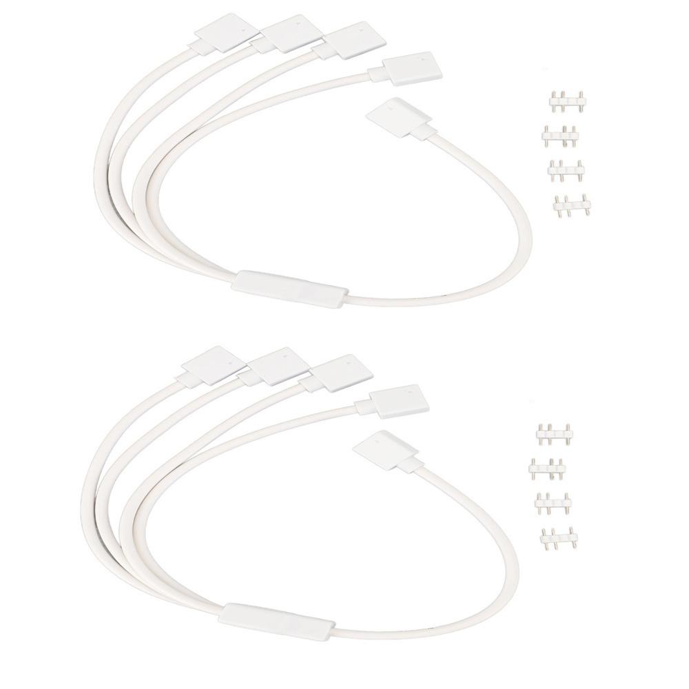 

2PCS 1 To 4 Female To Female 5V ARGB Splitter Cable 5V 3 Pin 4 Pin Plugs LED Splitter Cable 30cm Length LED Strip Connector білий
