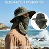 Camping Mesh Breathable Sun Hat Wide Brims Sun Protections Cap Mountaineering Cap Large Fisherman Hat Bucket Outdoor