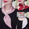Sunscreen Shawl Wraps Solid Color Cross Scarves Cross Neckerchief Satin False Collar Silk Scarf