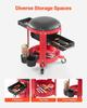 Rolling Mechanic Stool Garage Seat 300 Lbs Load with Wheels & Storage