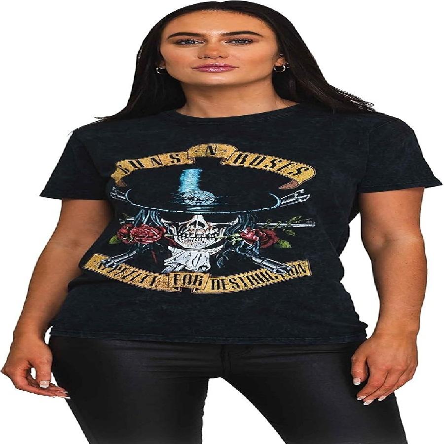 

Унисекс Футболка Guns N Roses_ Appetite Washed (Окрашивание с переходом цвета_Минеральная стирка) - Большой - Черный - Унисекс S чёрный