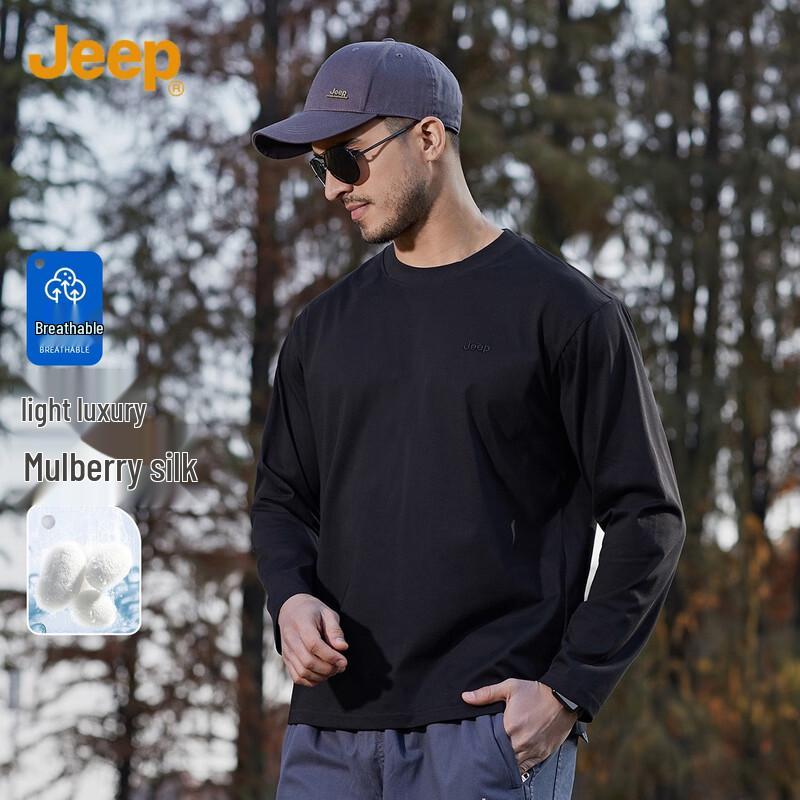 JEEP Men s Round Neck Long Sleeve T-Shirt 2XL