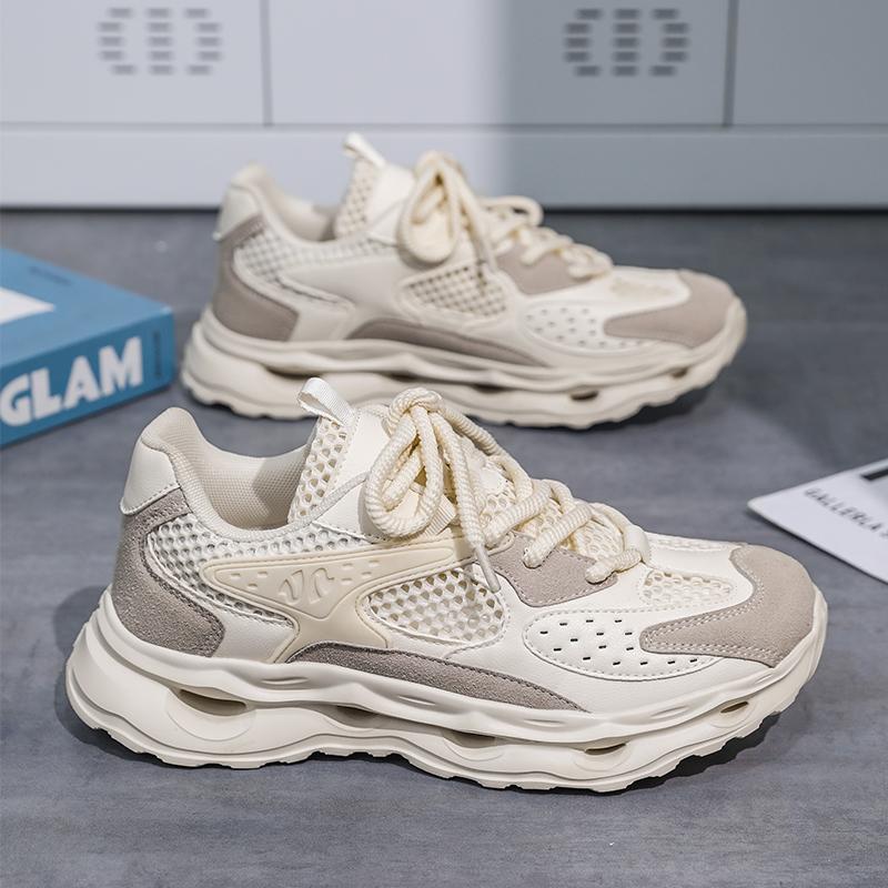 2025 Men's CasualTrendy All-match Fashion Height Inreasing Abrasion Resistant Breathable Dad Shoes Lace-up Student Campus Street