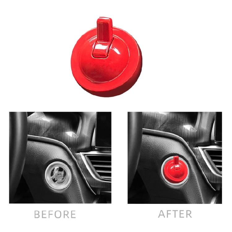 Push to Start Button Cover Sticker Auto Engine Ignition Switches Protector Cover Button Start Button Decals for Car