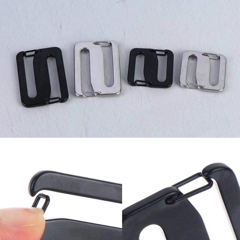 2/4 Pièces Boucle Réglable à Double Ouverture en Acier Inoxydable pour Connexion de Sangle de Sac à Dos Sangle de Sac de Ceinture Mousqueton Clip Boucle Raccord