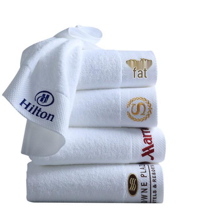 100% Cotton White Absorbent Hotel Towels - Thickened for B&B, Beauty Salon, and Postpartum Center Bath Use