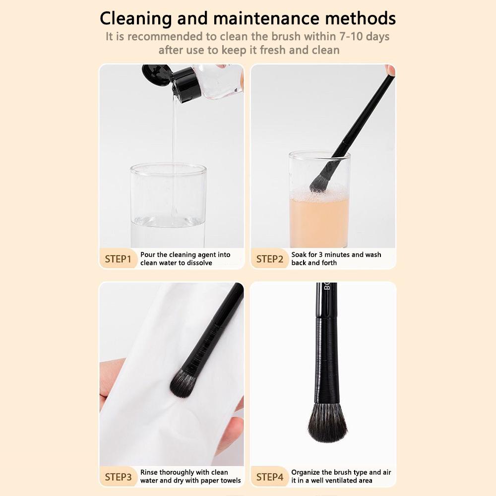 Ensemble de 7 Pinceaux à Paupières / Set Pinceaux de Maquillage pour les Yeux en Fibres Douces pour Sourcils, Eyeliner, Estompage Anti-cernes