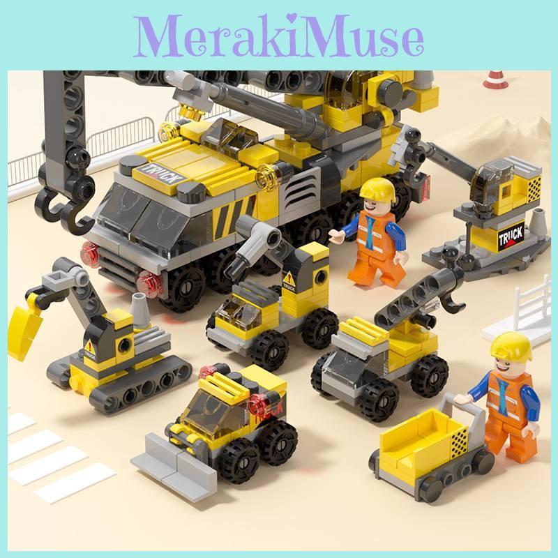 Vehicle Engineering Urban Building Block Puzzle Toy For Childrens Birthday Gifts