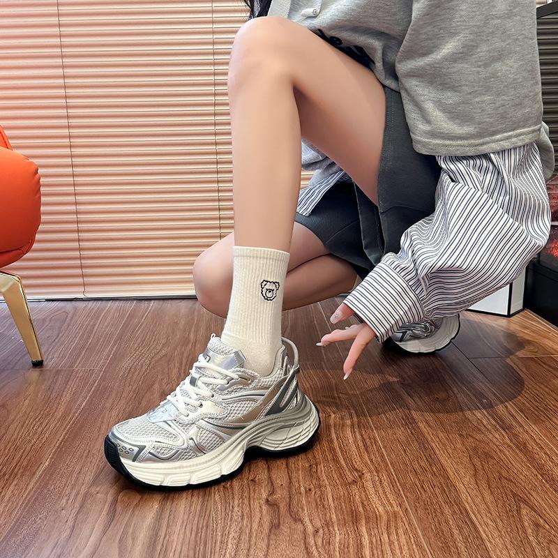 New Dad Shoes for Women Fashionable Thick-soled Sports Single Shoes