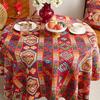 Tischdecke Rot Festlich Jacquard Tischdecke Runde Tischdecke Tischdecke Verdickt Kaffeetischdecke