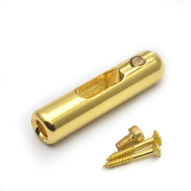 

Professional Metal Guitar Tube Bridge 41.5x8.5mm Black/Golden/Silver Coating for Wonderful Sound Transmission and Style золотистый