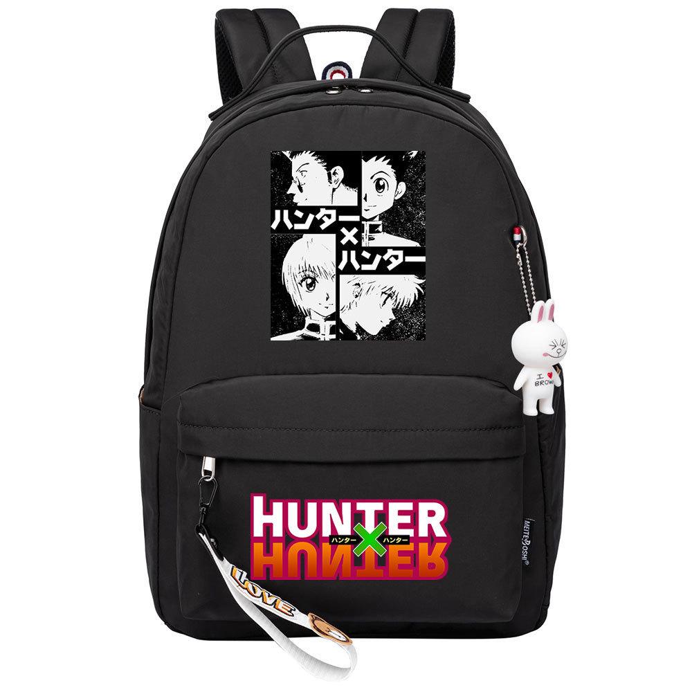 Popular Cartoon, Full-Time Hunter, Printed Schoolbag For Primary And Secondary School Students, Cute Girls' Casual Backpack.