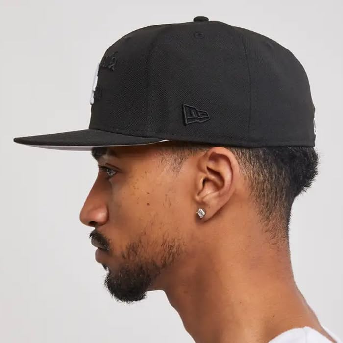 New Era TONAL SCRIPT 59FIFTY Cap, Unisex, Men's and Women's, Size 57.7 cm, Standard, Black [Parallel Import]