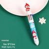 Christmas 10-Color Gel Pen Set for Creative Journaling - Cartoon Design for Students