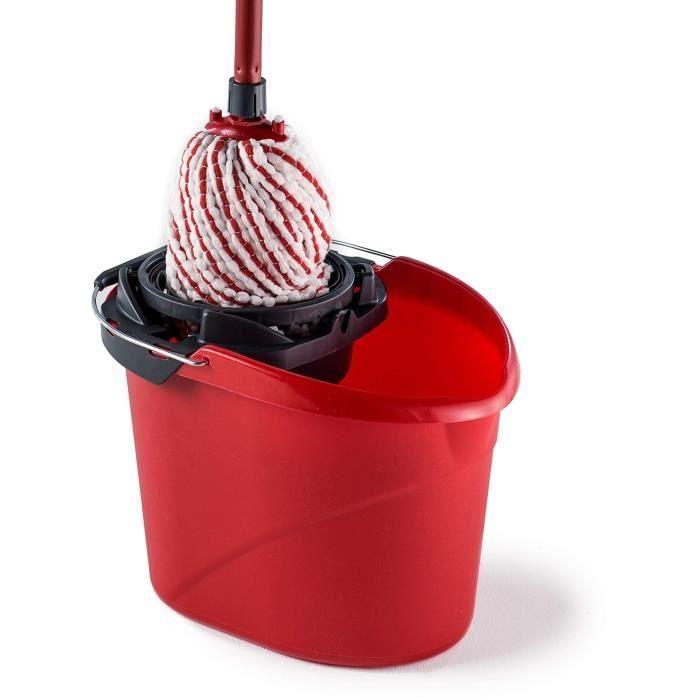 Supermocio Mop Bucket - VILEDA - 10 L - Red and Black - Recycled Plastic