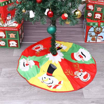 Wiederverwendbar 1 Stück Flanell DIY Neujahr Rentier Partyzubehör Bodenmatte Abdeckung Weihnachtsbaum Rock Weihnachten Dekoration Weihnachtsteppich