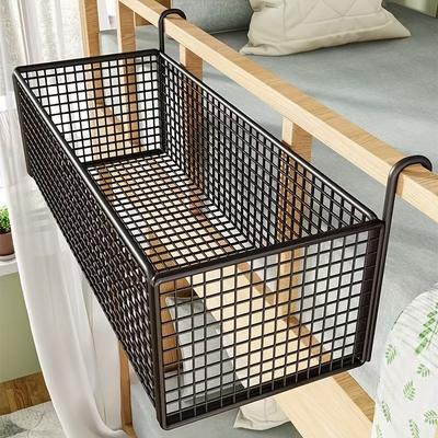 Door Storage Basket - Storage Rack for Dormitories, Bedrooms, and Wardrobes - Space Saving Hanging Rack - Durable Metal Frame