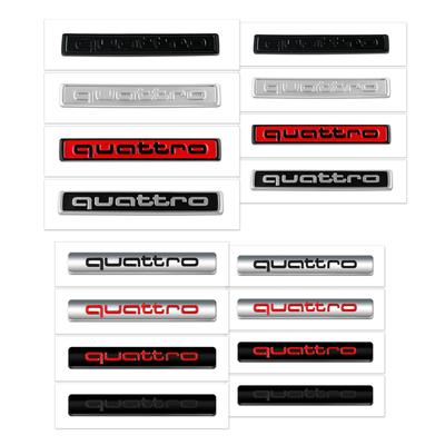 3D ABS QUATTRO Car Emblem Sticker Auto Body Trunk Decoration Decal For Sq A7 A3 A4 B8 8P 8V B6 A5 A1 A6 Q3 Q5 Q7 Accessories
