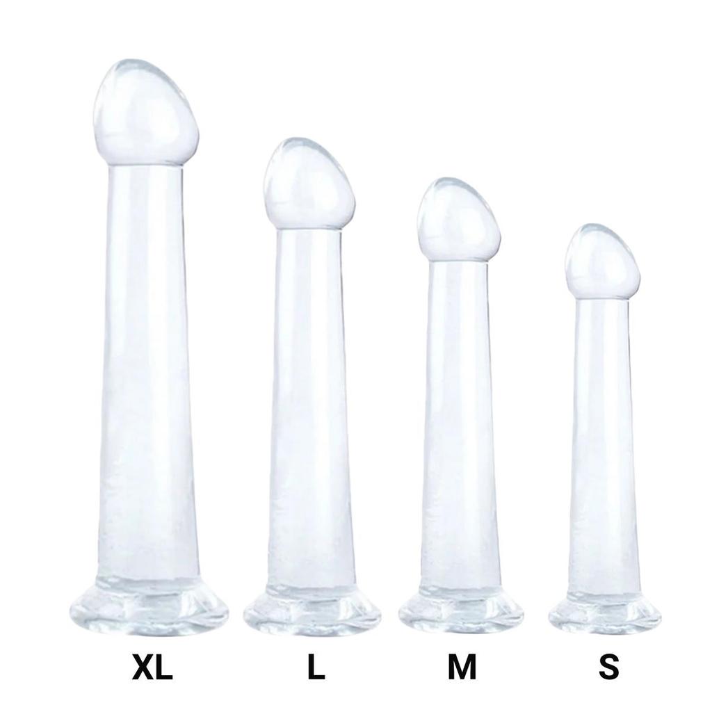 Gjennomsiktig Butt Plug Myk analplugg med sterk sugekopp G-punkt vaginal massasjeapparat Prostatastimulator Erotiske produkter for voksne 18+