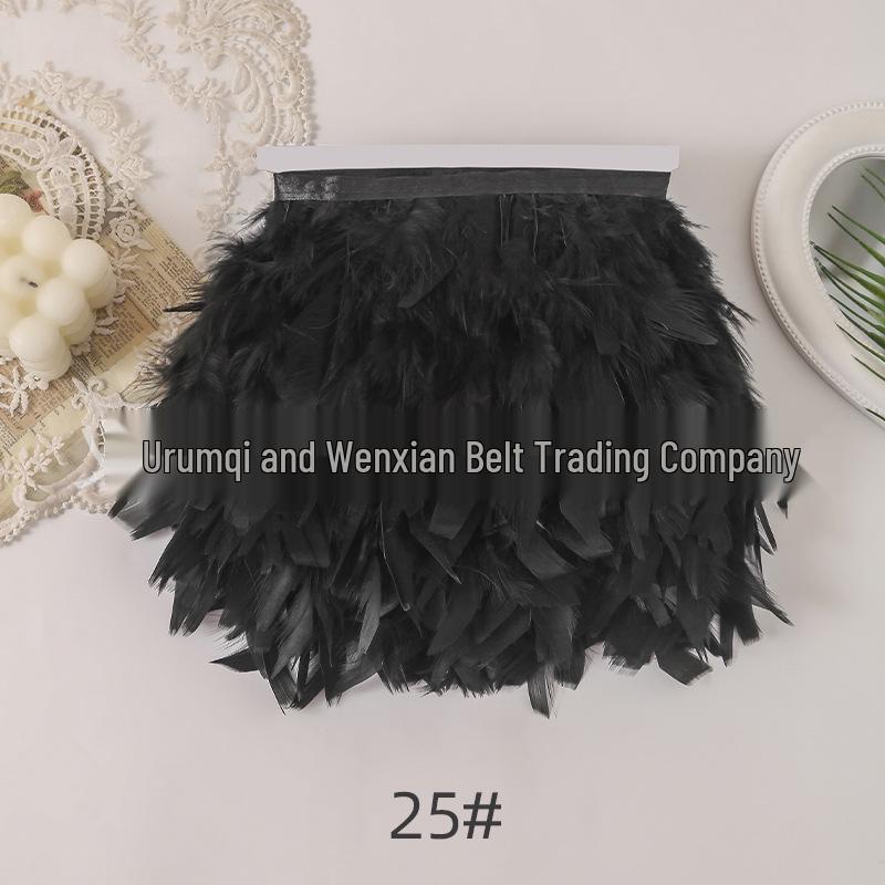 10-15CM Turkey Feather Trim for Clothing, DIY, and Jewelry Decor