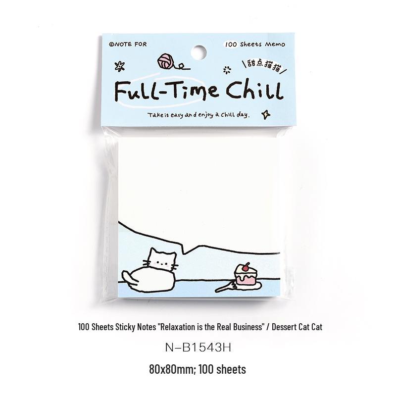 Korean Style 100-Sheet Sticky Notes: Relaxing Graffiti Illustration Memo Planner
