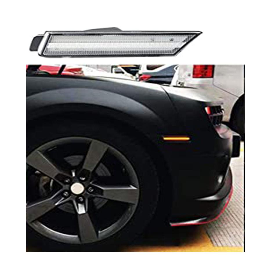Clear LED Front Fender Side Marker Signal Light Amber For Chevrolet Camaro 10-15