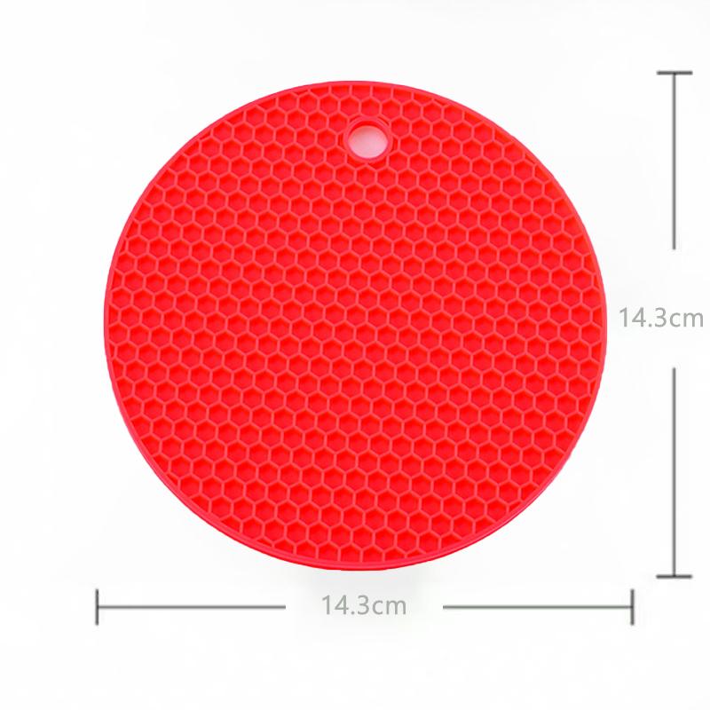 

Food Grade Silicone Pads Round And Square Anti Scald Anti Slip Thick Insulation Pot Pads Kitchen Dining Table Coasters M