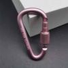 Safety Multicolor Aluminium Climbing Button Alloy Carabiner Camping Hiking Hook Buckle Keychain