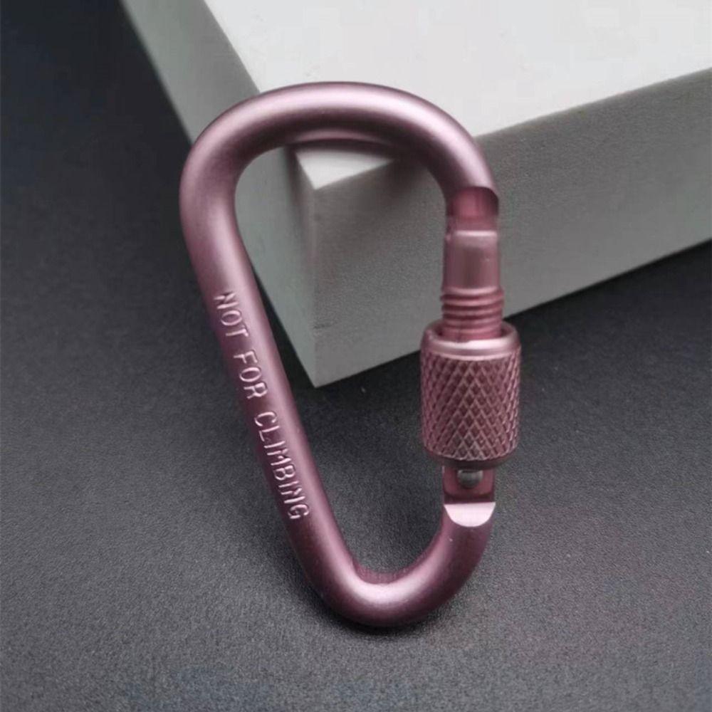 Safety Multicolor Aluminium Climbing Button Alloy Carabiner Camping Hiking Hook Buckle Keychain