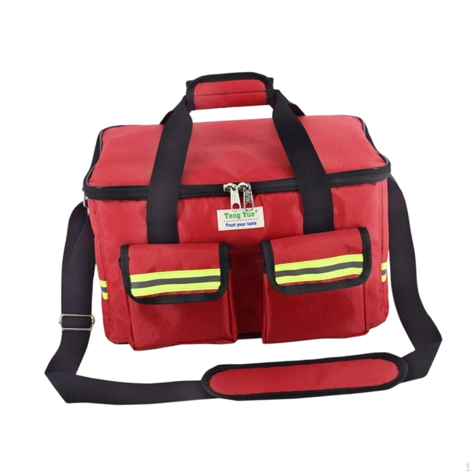

Emergency Bag, Empty, for Supplies, Organizer 14.17 X 8.66 Inches червоний