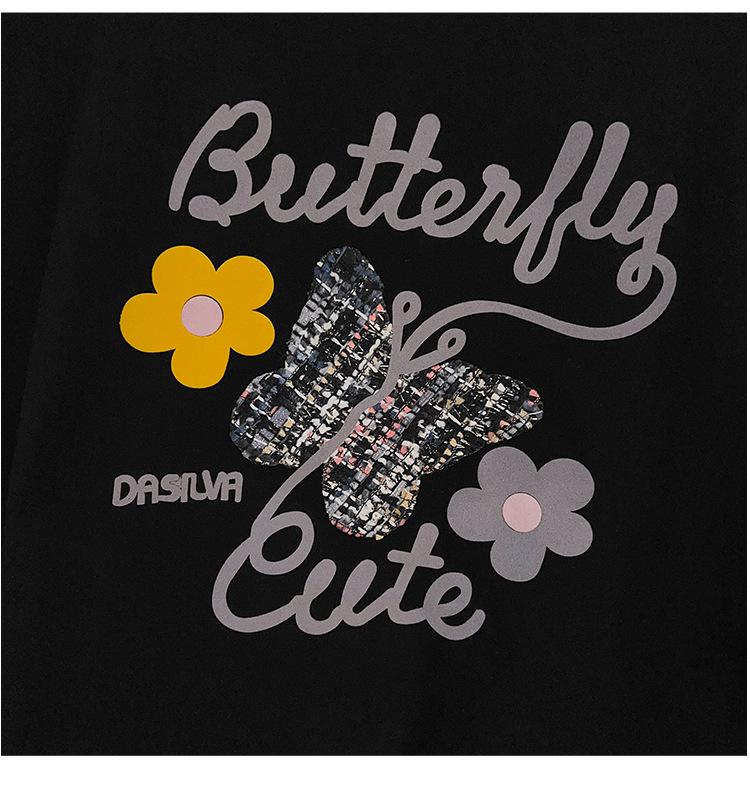 Plus Size Short-Sleeve Loose Mid-Length Round Neck T-Shirt for Women (200/300/350 Jin)