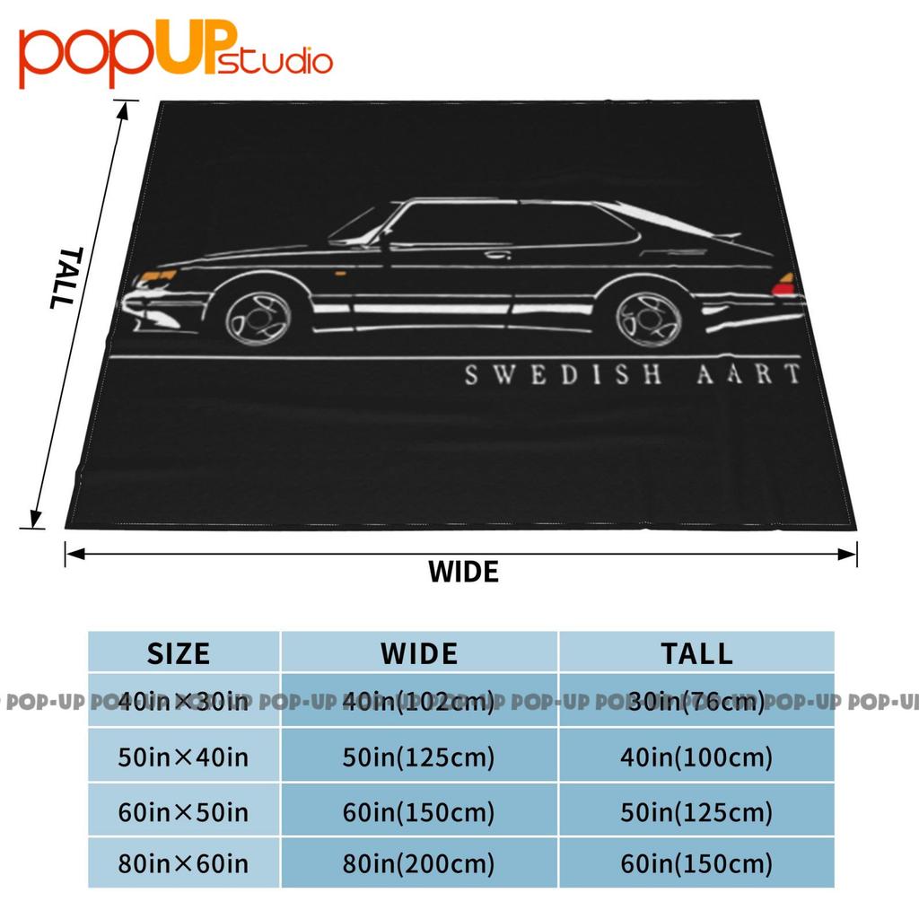 Klasické pro Saab 900 Turbo Fanoušci Švédské Umění Ultra-Měkká Přikrývka Zima Kryt na Pohovku Potahy na Postel