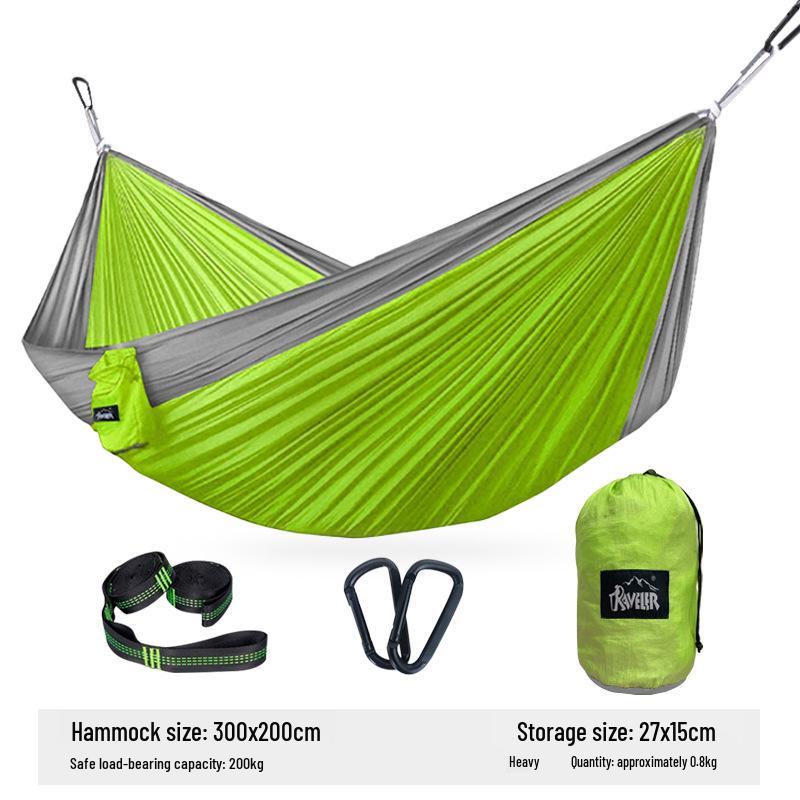 Outdoor Camping Parachute Nylon Double Hammock - Oversized and Colorful