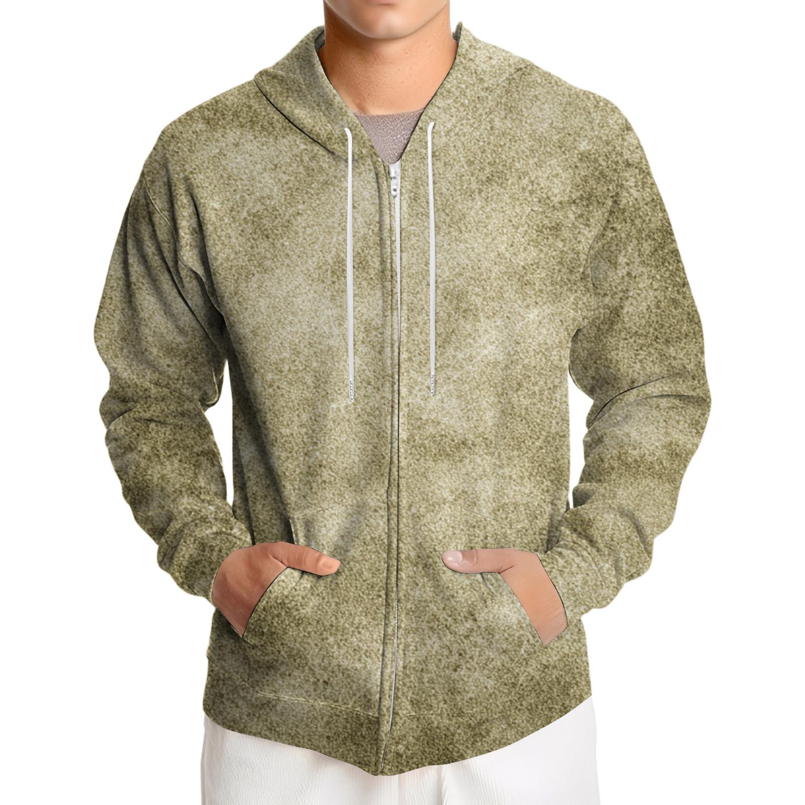 

Men s Loose-fitting Casual Hooded Drawstring Jacket M