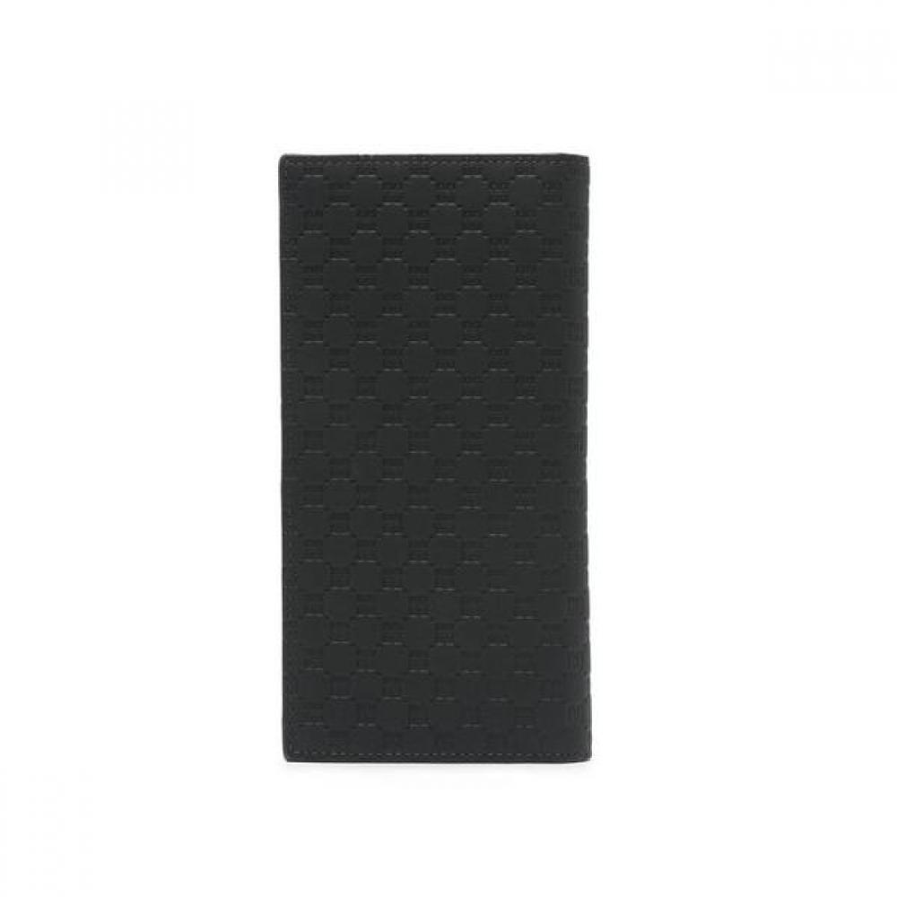 Daks Black Dd Logo Matte Leather Long Wallet Dbwa2f361