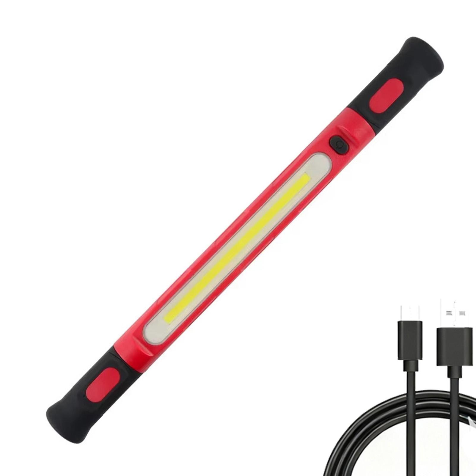 

Super Bright 5000LM LED Rechargeable Magnetic Work Light with Rotating Base & Hooks - Underhood Lamp for Car Repair/Emergency красный