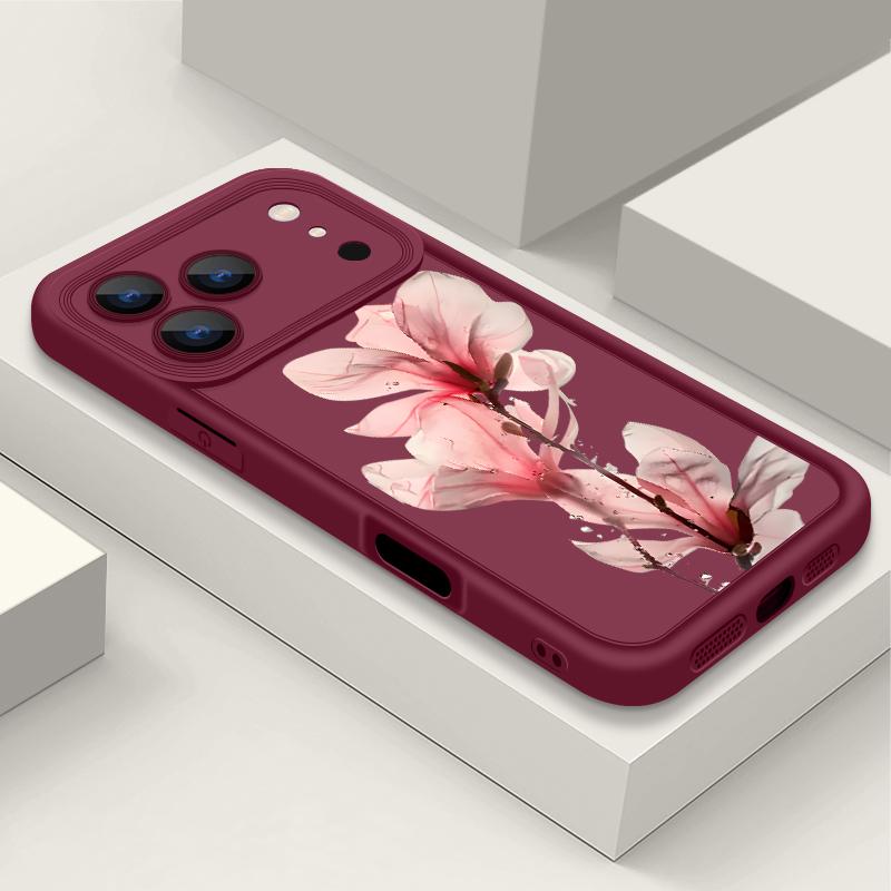 Shockproof Phone Case For iPhone 17 Pro Max Case iPhone 16 15 14 13 Pro Max 11 17e 16e Daisies Flowers Print Soft Silicone Bumper Cover