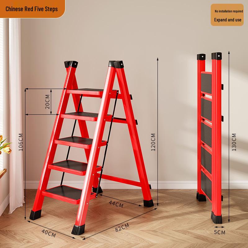 Lightweight 3-Step Folding Telescopic Ladder