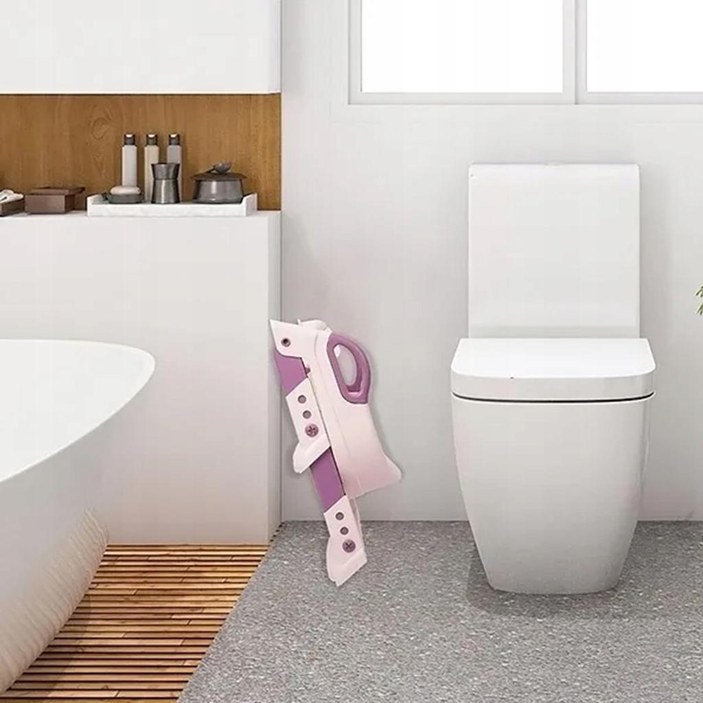 Toilet Seat Cover with Ladder for Children, Toilet Steps KIDDISTEP Pink