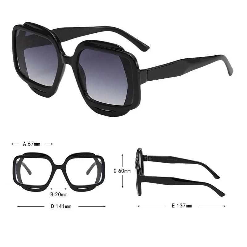 Personalized Fashion Sunglasses Versatile Sunshade Sunscreen Color Collision Sun Protection UV400 Shades Eyeglasses