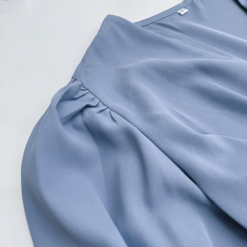 Fashionable Design V-Neck Slim Fit Women's French Chiffon A-Line Dress Cross-Border Women's Spring Summer Hot-Selling Skirt