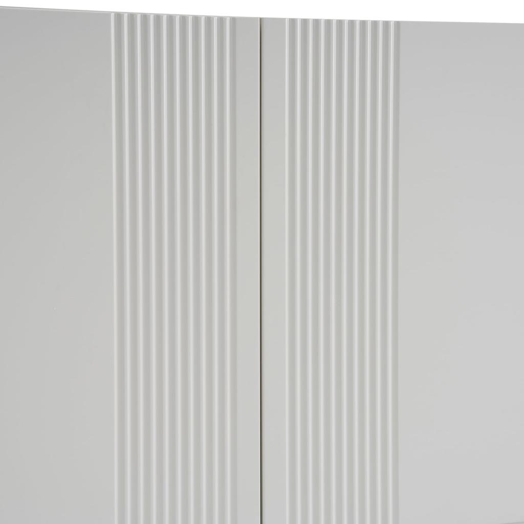 Sideboard mit 4 Türen, Moderne Buffetschrank Mehrzweckschrank mit Verstellbare Ablage, Griffloses Design