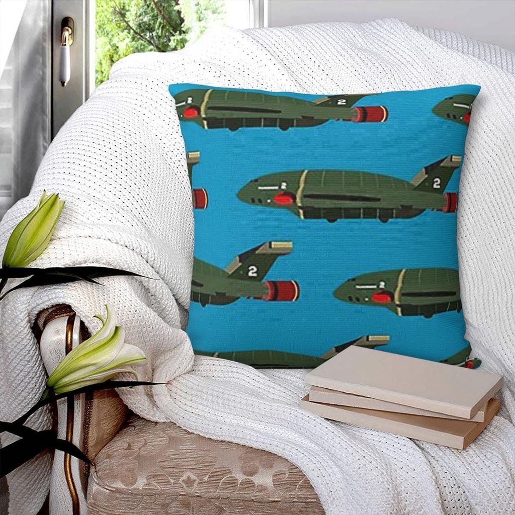 Thunderbird Aircraft Thunderbirds TV Original Series Virgil Tracy Square Pillowcase Pillow Cover Throw Pillow for Home Sofa