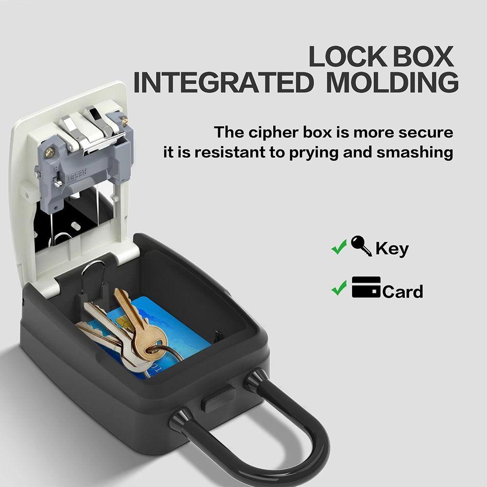 Passwords Code 4 Digit Combination Key Box Large Capacity Key Lock Safe Box Key Safe Box Garage