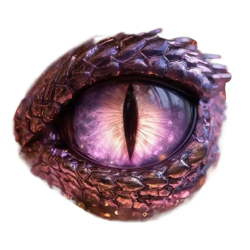2D Dragon Eye Shaped Acrylic Christmas Ornament Dark Gift Christmas Festive Hanging Small Christmas Cookie Decoration Ornam Z9W8